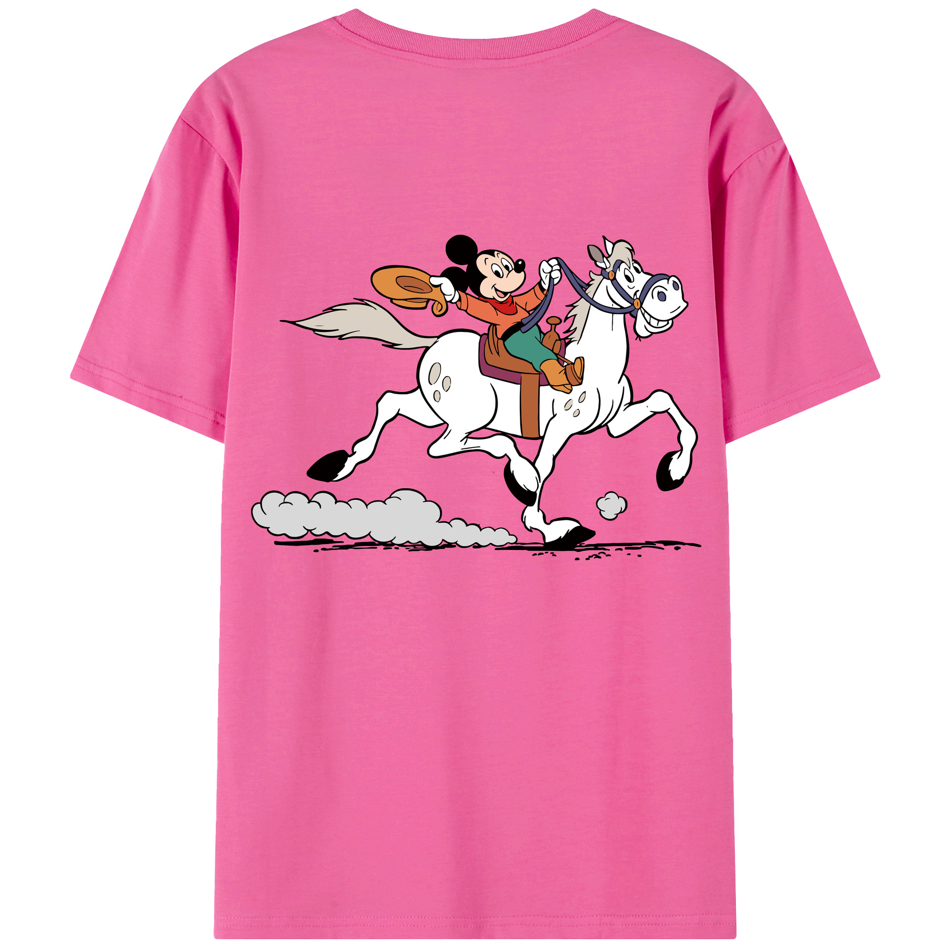 （画像用） ミッキーマウス Mickey Mouse レディース半袖Tシャツ(バックプリント)